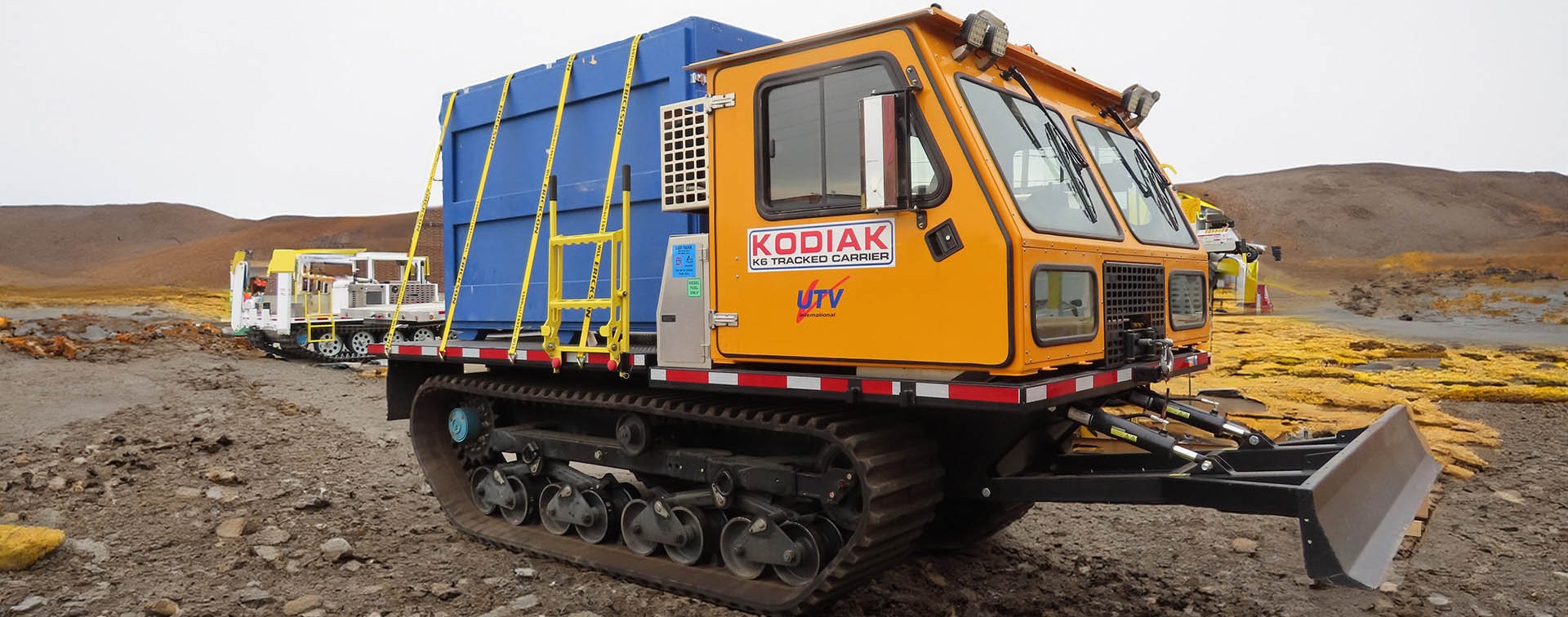 UTV Kodiak K6 tracked carrier on volcanic terrain in Iceland